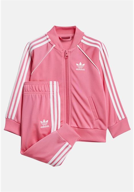 Tuta neonato rosa e bianca Track suit adicolor sst ADIDAS ORIGINALS | IR6857.